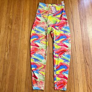 Yitty Fabletics Legging Women Medium Pride Rainbow Colorful High Waisted Shaping